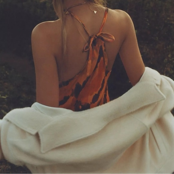 Anthropologie Orange and Black Maxi Dress - Picture 3 of 14